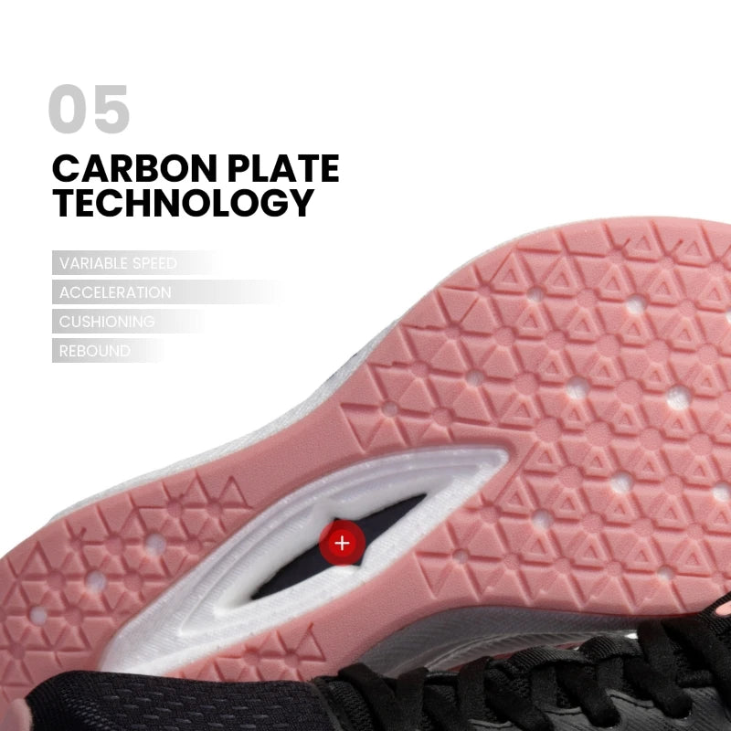 Tênis feminino, leves, respiráveis, antiderrapantes, placa de carbono,esportivos, profissionais