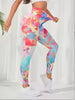 Calças Feminina Push Up para Treino, Leggings Tie Dye Sem Costura para Academia, Yoga,Esportivas, Calças Justas de Cintura Alta para Fitness Feminino
