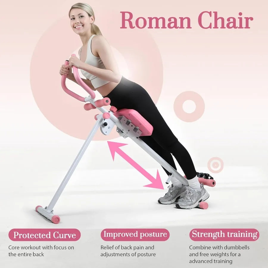 Máquina de treino abdominal, ajustável, equipamento dobrável, casa, ginásio, garagem  ab trainer, treinamento de força central com display lcd