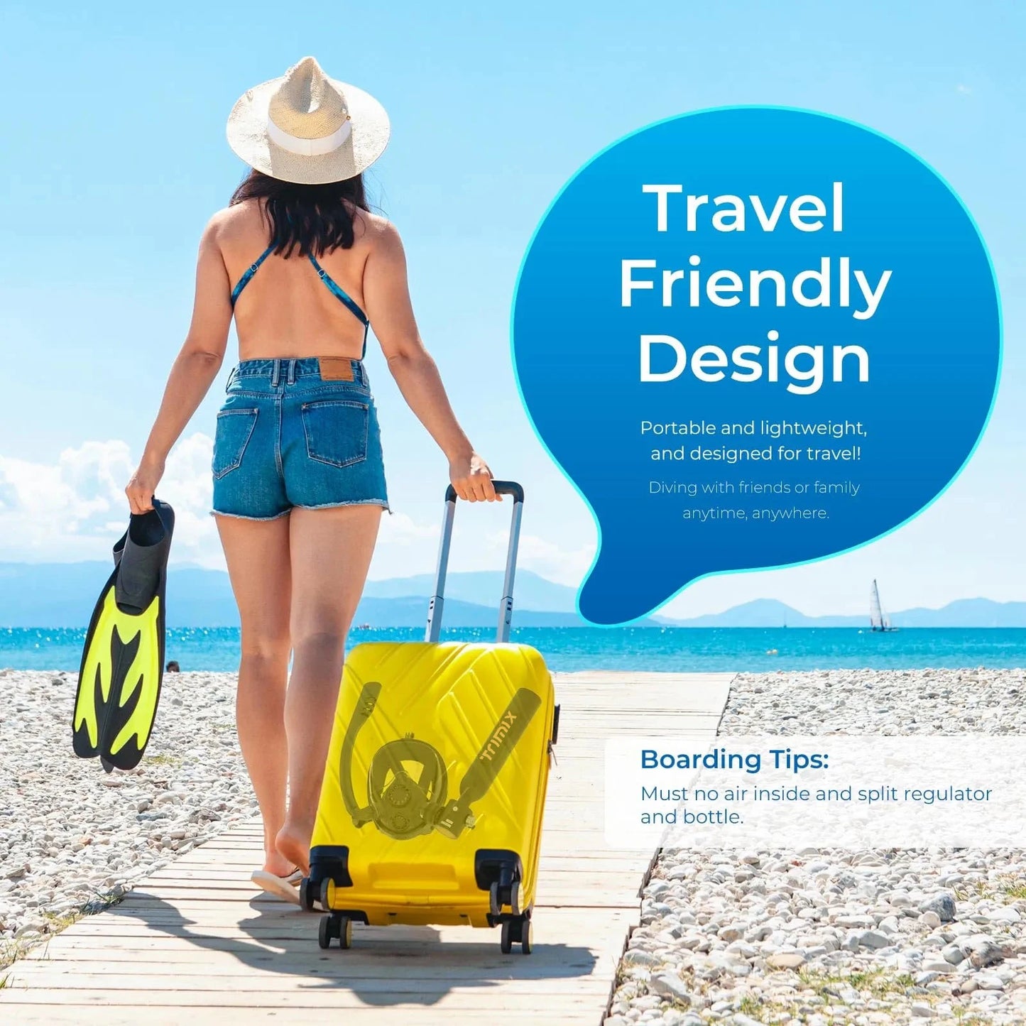 Máscara de mergulho com suprimento de ar para até 10 minutos de respiração subaquática, 0,5L para 5 metros de profundidade