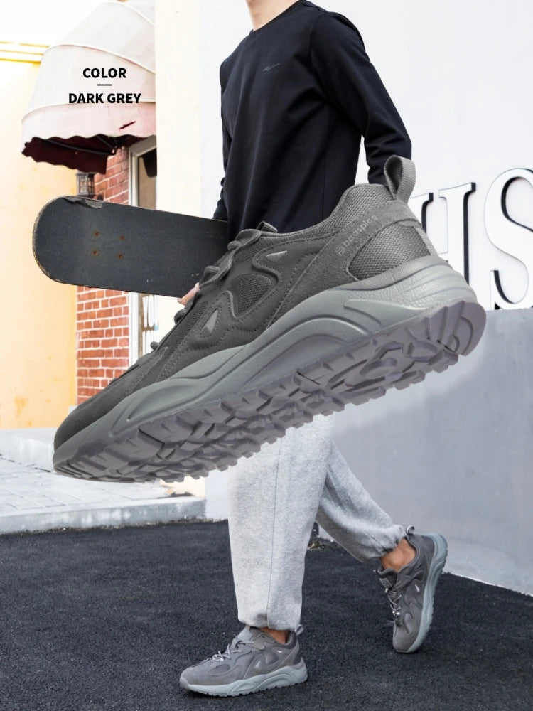 Tênis casuais masculinos, caminhada, malha respirável, conforto, esportivos, rendas, antiderrapante