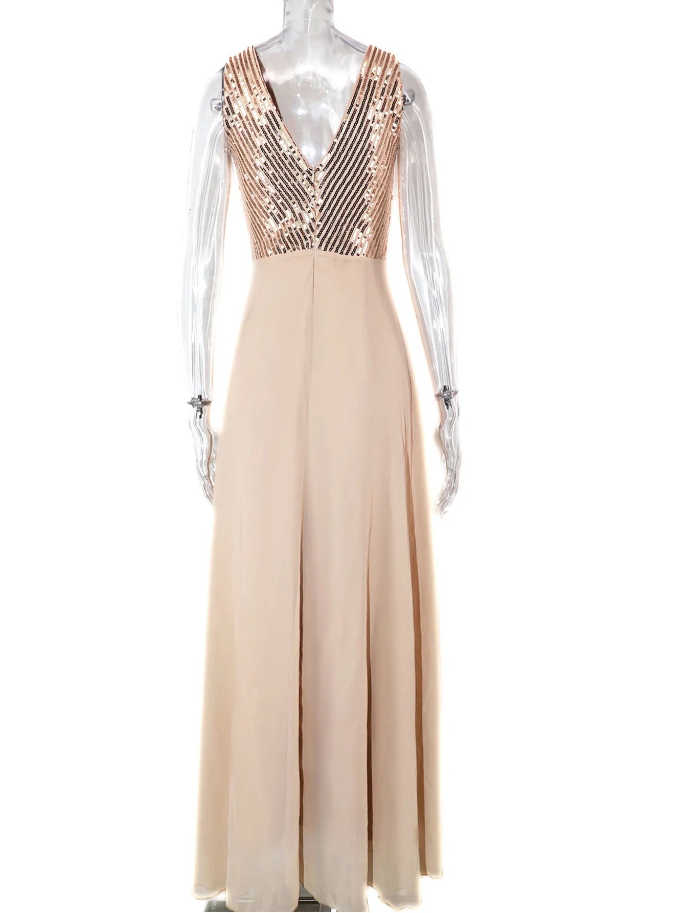 Vestido feminino, longo, maxi com lantejoulas, vestido para ocasiões festivas