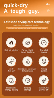 Máquina para secagem de sapatos 220v, sapatos, tênis, botas,chinelos, com hastes dobráveis, portátil