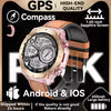 Smartwatch Masculino com GPS Real, Chamadas Bluetooth, Bússola, Bateria de 650mAh, Resistente à Água IP68 (2025)