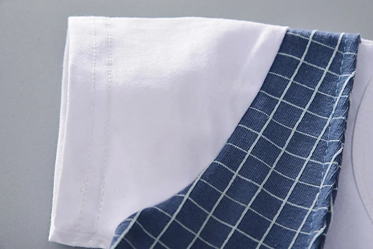 Conjunto de roupas infantis, meninas e meninos, camiseta e shorts, 2 pçs,casual