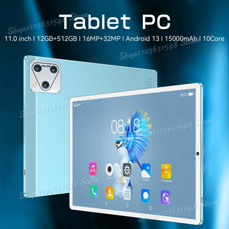 Computador Tablet Android P70 Versão Global, Dual SIM, 10 Core, Bluetooth, Rede PC, 12", 16GB + 1TB, 14.0, 20000 m Ah, 5G, 2024