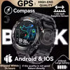 Smartwatch Masculino com GPS Real, Chamadas Bluetooth, Bússola, Bateria de 650mAh, Resistente à Água IP68 (2025)