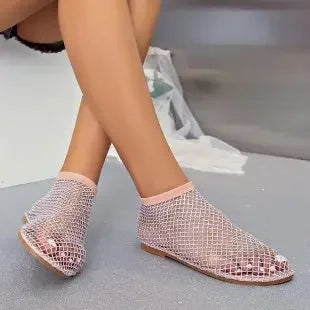 Sandálias feminina tamanho grande, fundo de borracha, estilo romano, cristal embel, verão, dedo do pé redondo, plana, oco