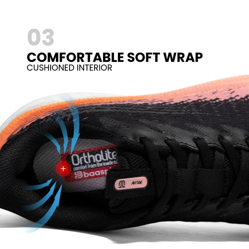 Tênis feminino, leves, respiráveis, antiderrapantes, placa de carbono,esportivos, profissionais