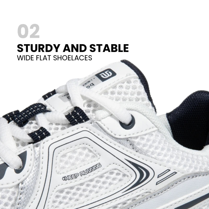 Tênis esportivos feminino, leves, malha de rendas, retrô, corrida, caminhada, respiráveis antiderrapante