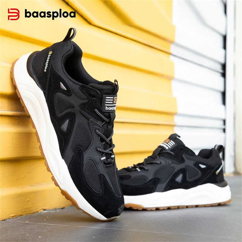 Tênis casuais masculinos, caminhada, malha respirável, conforto, esportivos, rendas, antiderrapante
