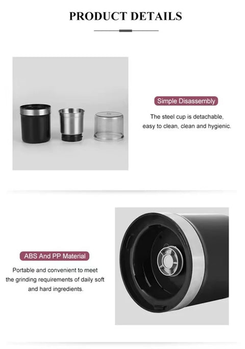 Moedor elétrico de grãos de café, de alta potência, máquina moedora de feijão, copo destacável, limpeza, multifuncional