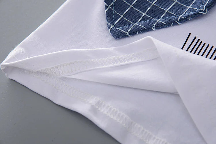 Conjunto de roupas infantis, meninas e meninos, camiseta e shorts, 2 pçs,casual