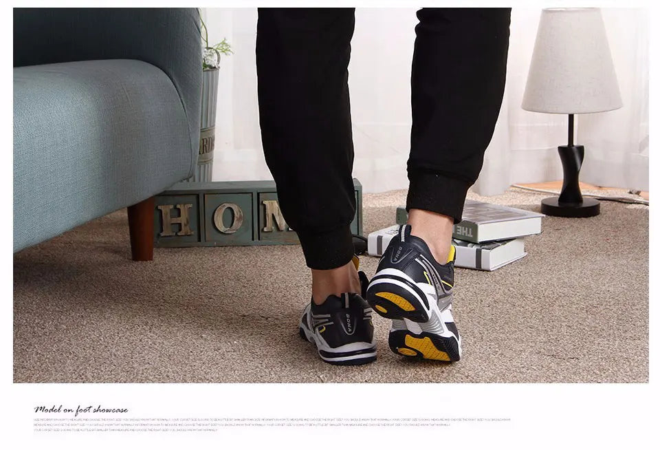 Tênis masculino esportivos, de alta qualidade, confortáveis, leves, malha de rendas, retrô