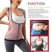 Camisa sauna feminina para perda de peso, emagrecimento pelo suor, corpo shaper fitness, zíper