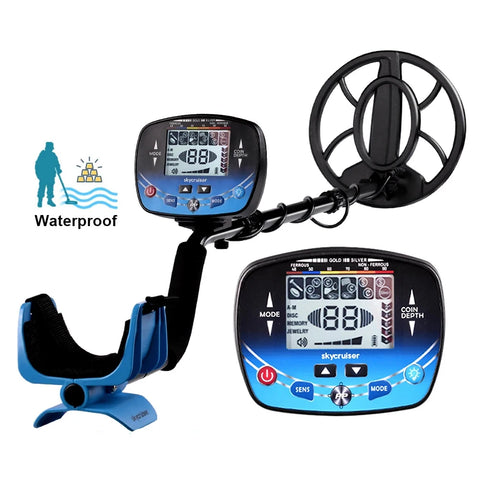 Detetor de metais subterrâneo com bobina de pesquisa à prova d'água IP68 de 9,8 polegadas