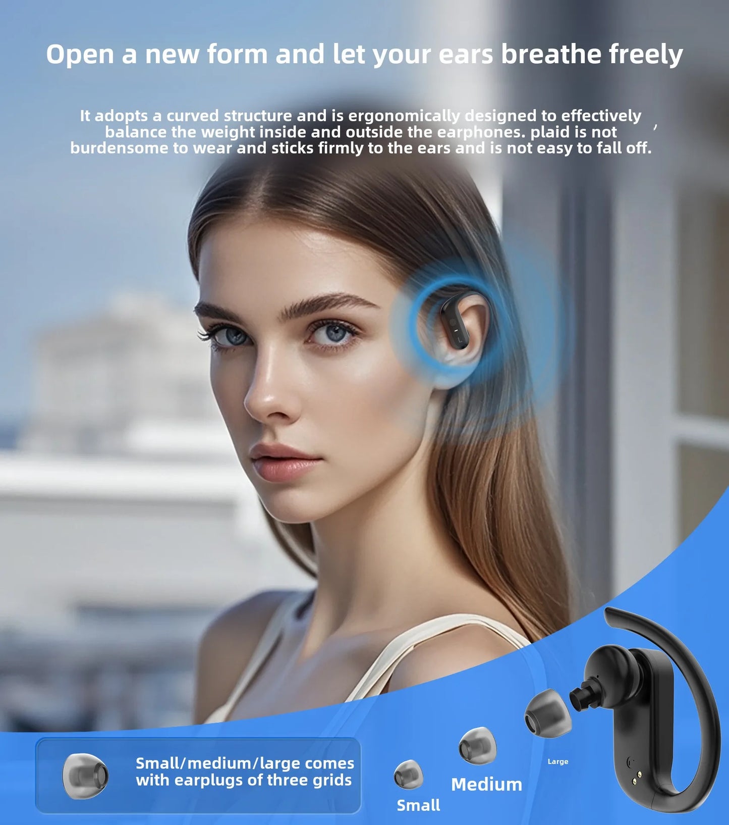 Aparelhos auditivos sem fio, fones de ouvido recarregáveis para perda auditiva surda grave, amplificador de som BTE