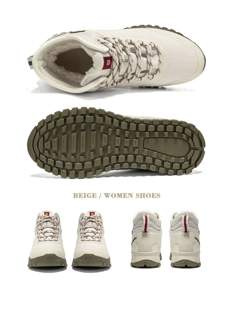 Botas de neve, tênis feminino, impermeável, de pelúcia quente, antiderrapante, invernos rigorosos