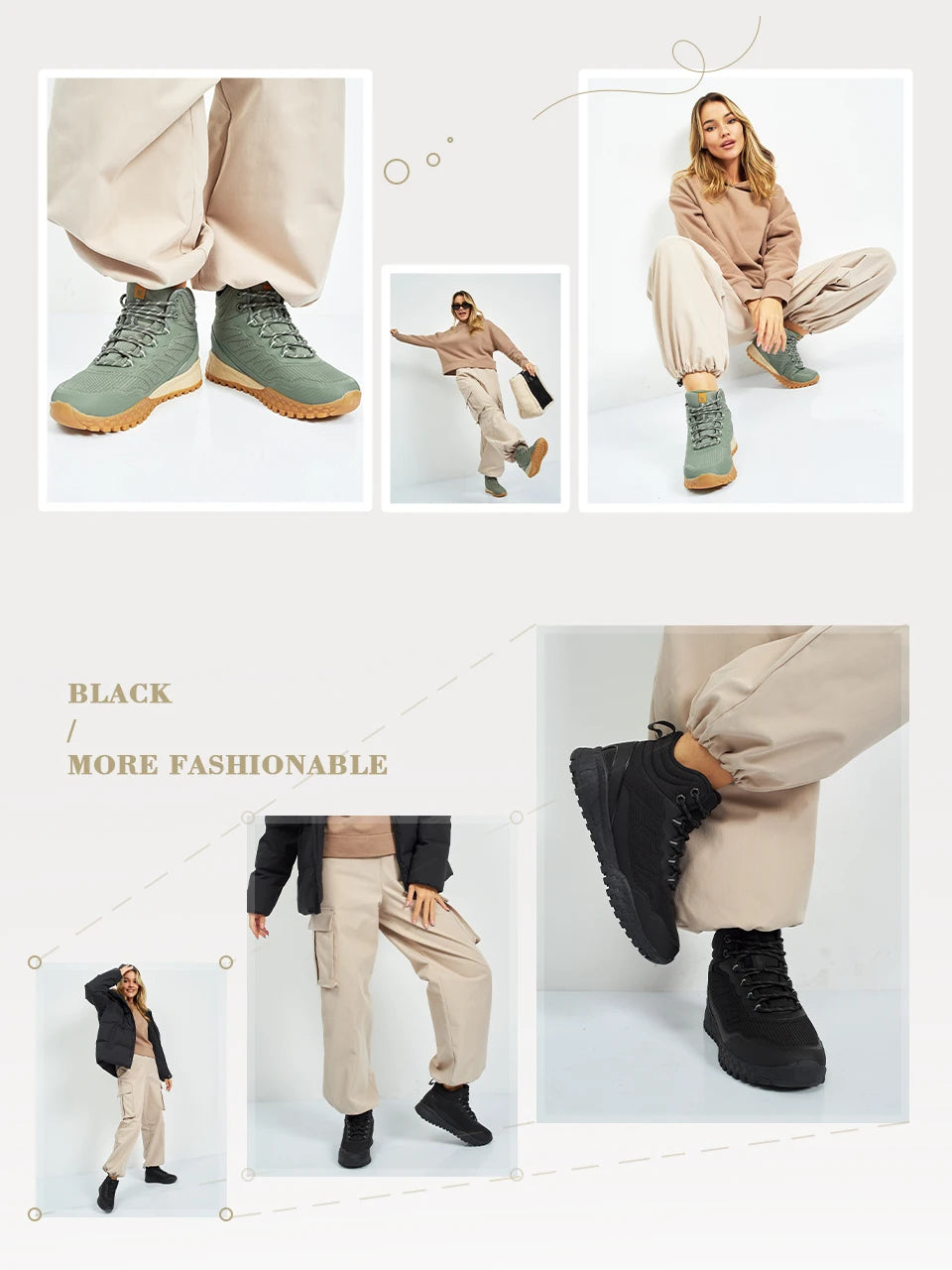 Botas de neve, tênis feminino, impermeável, de pelúcia quente, antiderrapante, invernos rigorosos