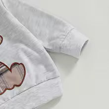 Conjunto de Roupa Infantil para Meninos - Outono - Blusa de Moletom com Bordado de Ursinho e Calça com Elástico na Cintura - 2 Peças