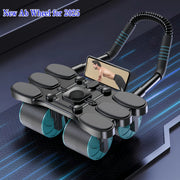 Roda de exercício abdominal silenciosa atualizada modelo 2025, com função de rebote automático, treinamento de cintura e músculos abdominais