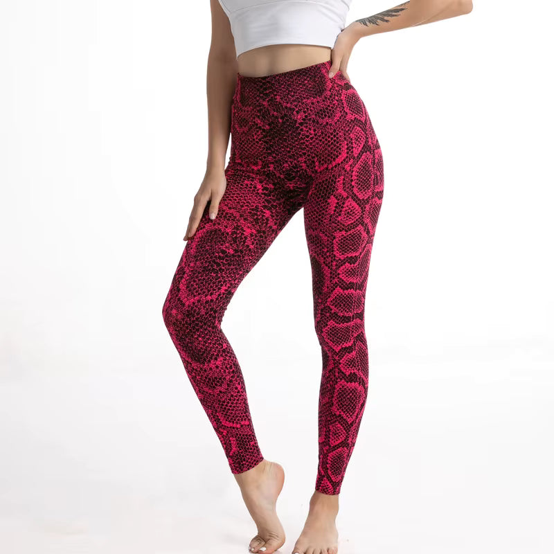 Legging Feminina, Workout Estampa de Cobra, Leve, Confortável