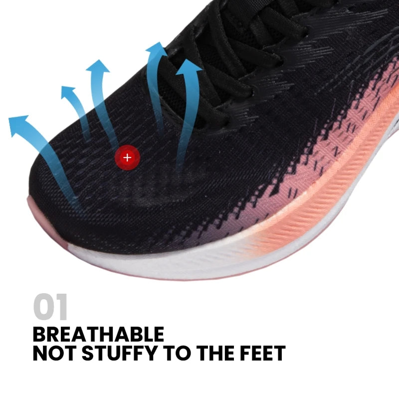 Tênis feminino, leves, respiráveis, antiderrapantes, placa de carbono,esportivos, profissionais