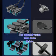 Roda de exercício abdominal silenciosa atualizada modelo 2025, com função de rebote automático, treinamento de cintura e músculos abdominais