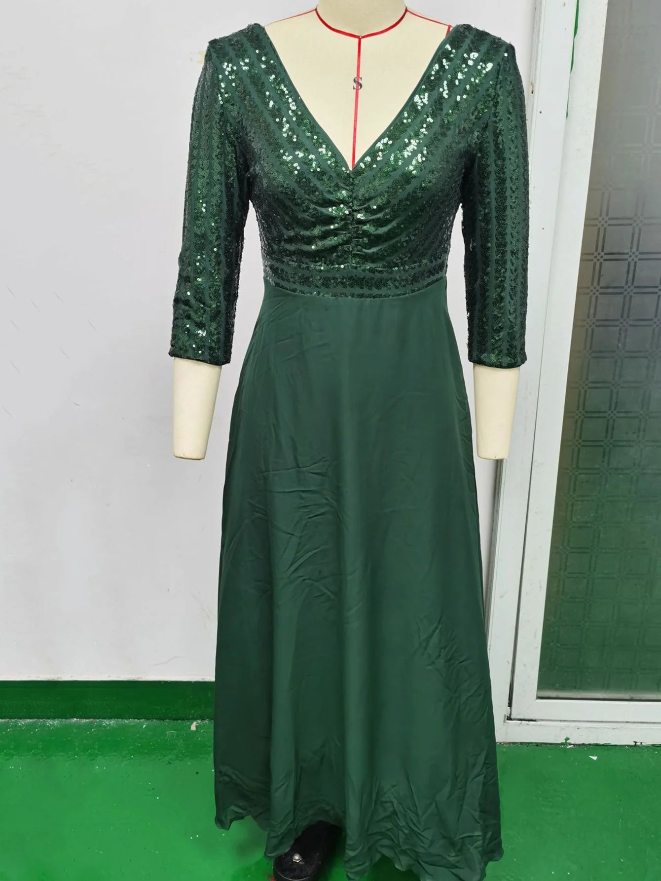 Vestido feminino, longo, maxi com lantejoulas, vestido para ocasiões festivas