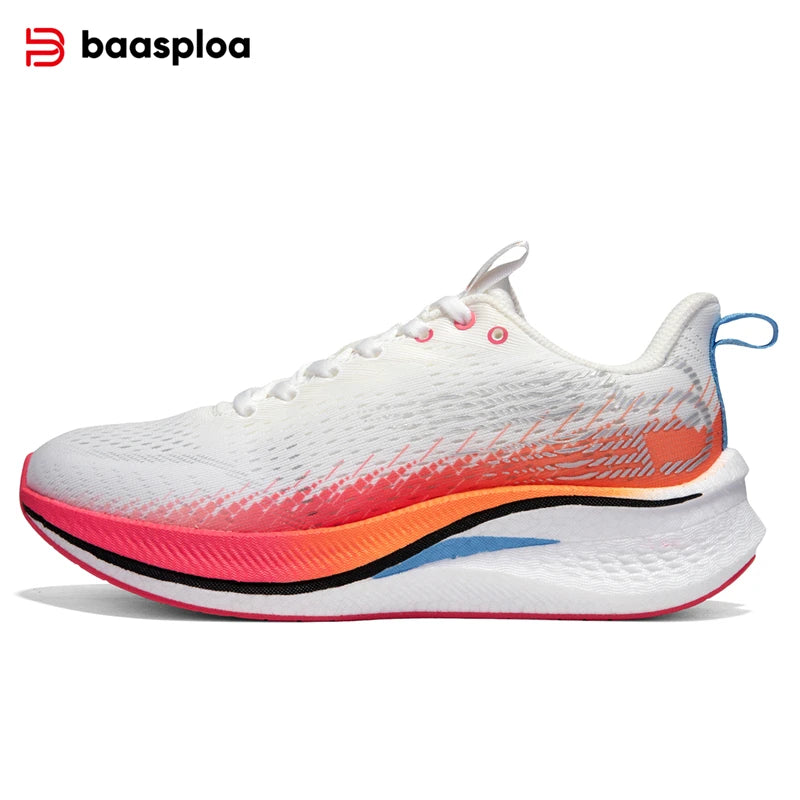 Tênis feminino, leves, respiráveis, antiderrapantes, placa de carbono,esportivos, profissionais