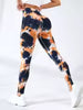 Calças Feminina Push Up para Treino, Leggings Tie Dye Sem Costura para Academia, Yoga,Esportivas, Calças Justas de Cintura Alta para Fitness Feminino