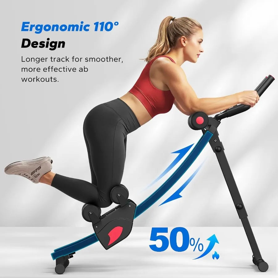 Máquina para treinamento de abdômem, ajustável, equipamento de treino ab, academia em casa, faixas duplas independentes para alpinista, dobrável