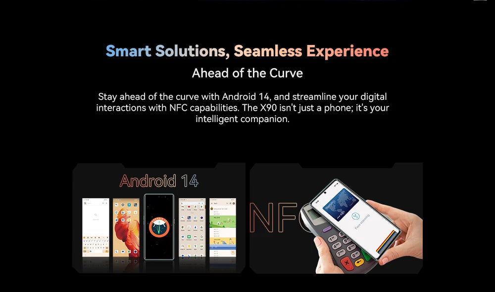 CUBOT X90, Smartphone Android 14, Tela curva AMOLED de 6,67 polegadas de 120 Hz, 32 GB de RAM (16 GB + 16 GB estendidos), 256 GB de ROM