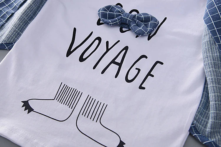 Conjunto de roupas infantis, meninas e meninos, camiseta e shorts, 2 pçs,casual