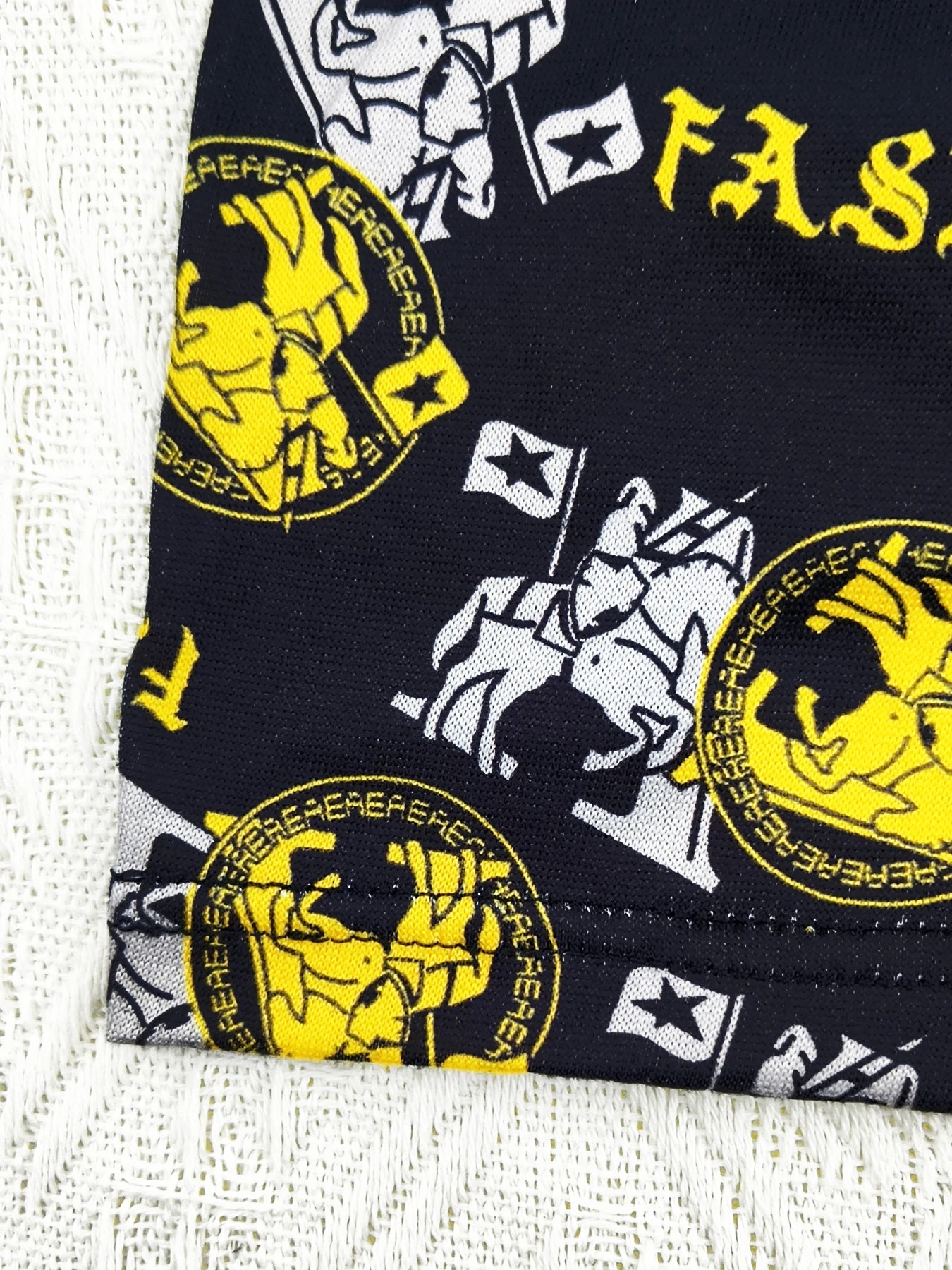 Cuecas boxer masculinas de poliéster com 8 unidades – cintura com logotipo "AGAG" e "ACNICE", conjunto de roupas íntimas com estampa artística