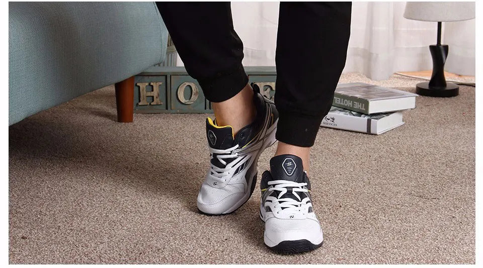 Tênis masculino esportivos, de alta qualidade, confortáveis, leves, malha de rendas, retrô