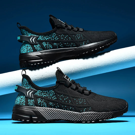 Tênis masculino, tamanho grande, malha respiráve,l esportes ao ar livre, sola plana, antiderrapante, confortável