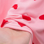 Conjunto de Verão Infantil Feminino 3 Peças Com Corações