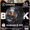 Smartwatch Masculino com GPS Real, Chamadas Bluetooth, Bússola, Bateria de 650mAh, Resistente à Água IP68 (2025)