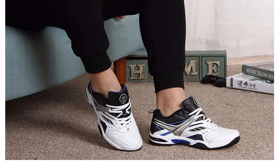 Tênis masculino esportivos, de alta qualidade, confortáveis, leves, malha de rendas, retrô