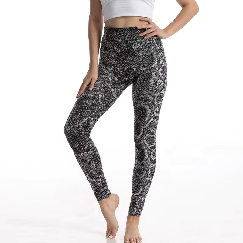 Legging Feminina, Workout Estampa de Cobra, Leve, Confortável