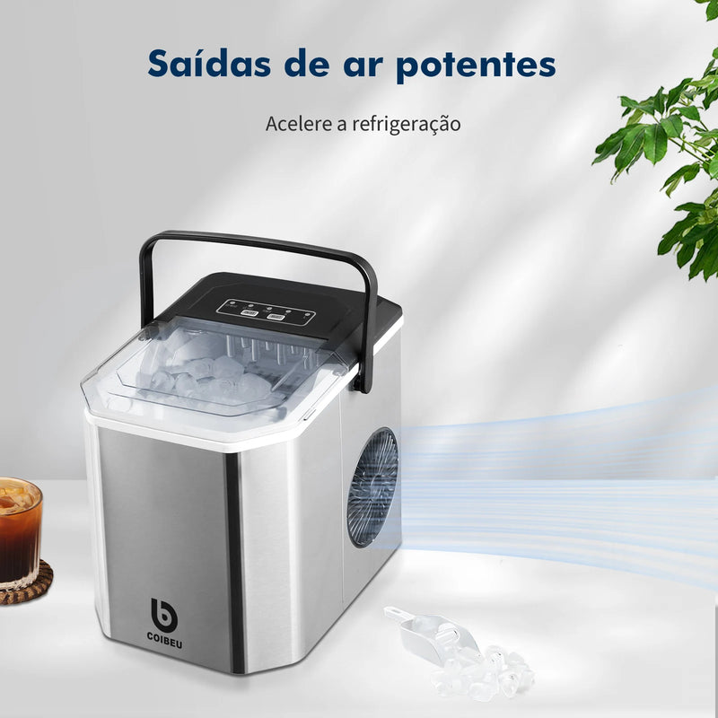 Máquina elétrica de fazer gelo, Máquna elétrica portátil de fazer gelo, produto no Brasil