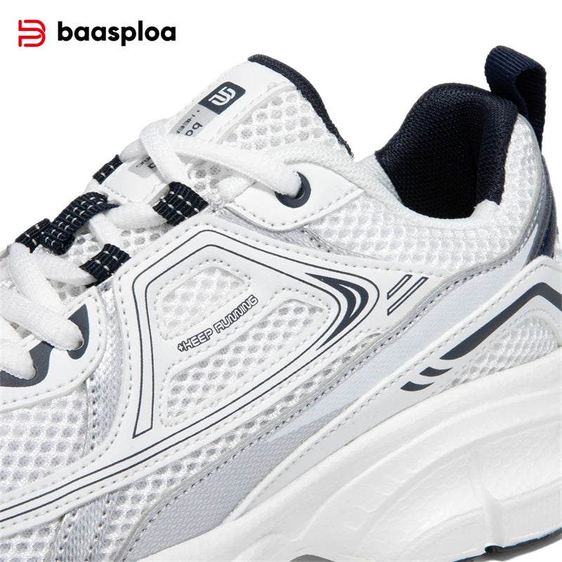 Tênis esportivos feminino, leves, malha de rendas, retrô, corrida, caminhada, respiráveis antiderrapante