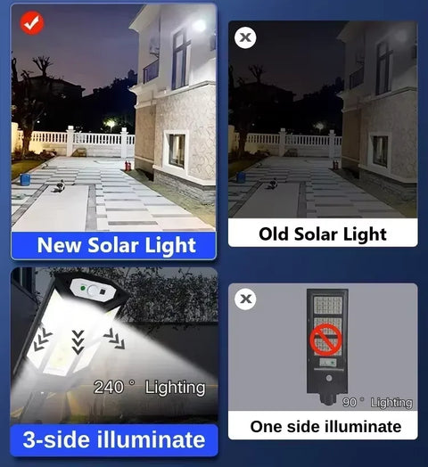 Luminária solar, led, com sensor de movimento, 3 modos, à prova d'água, ip65