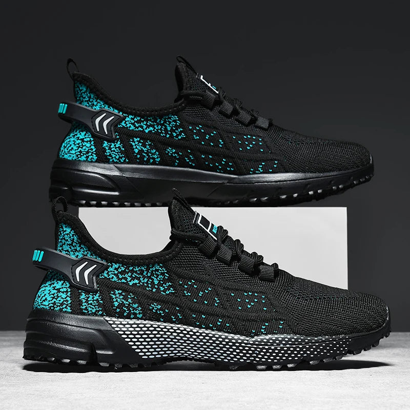 Tênis masculino, tamanho grande, malha respiráve,l esportes ao ar livre, sola plana, antiderrapante, confortável