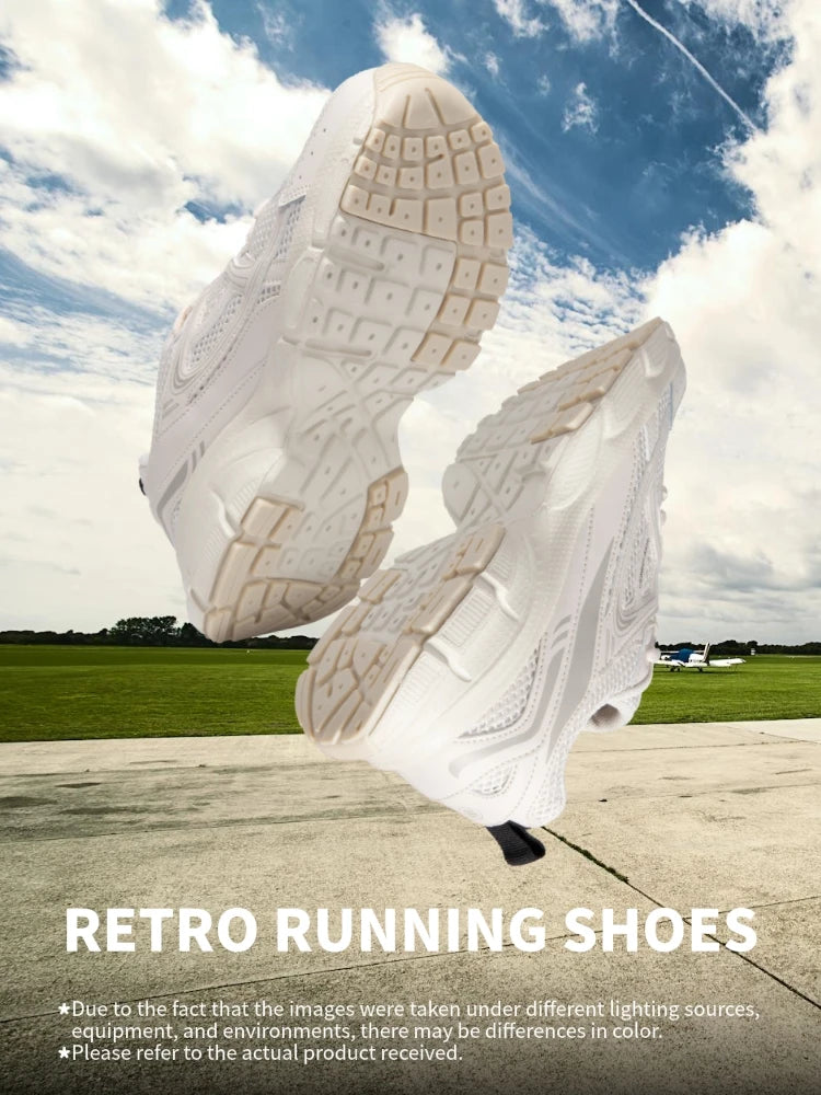 Tênis esportivos feminino, leves, malha de rendas, retrô, corrida, caminhada, respiráveis antiderrapante