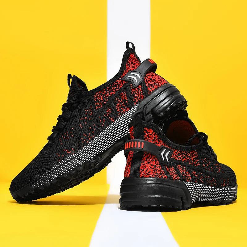 Tênis masculino, tamanho grande, malha respiráve,l esportes ao ar livre, sola plana, antiderrapante, confortável