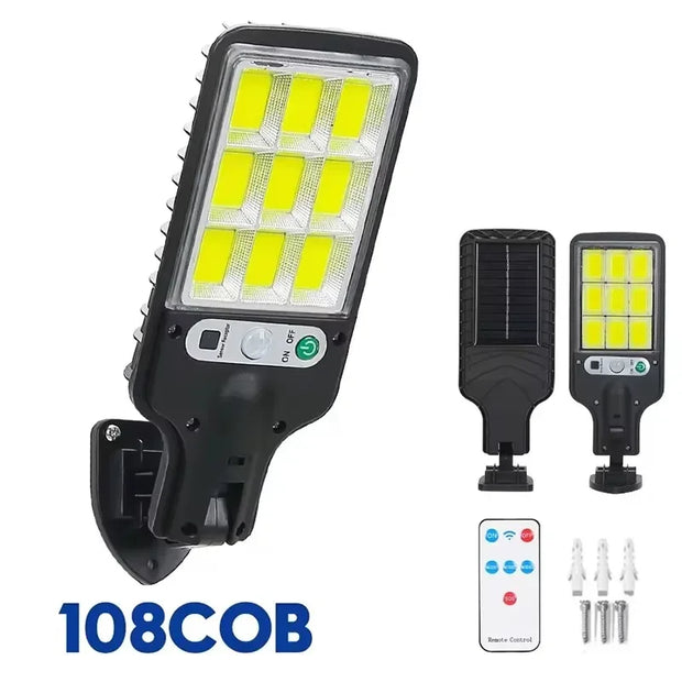 Luminária solar, led, com sensor de movimento, 3 modos, à prova d'água, ip65