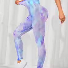 Calças Feminina Push Up para Treino, Leggings Tie Dye Sem Costura para Academia, Yoga,Esportivas, Calças Justas de Cintura Alta para Fitness Feminino