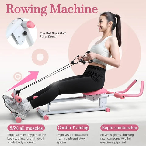 Máquina de treino abdominal, ajustável, equipamento dobrável, casa, ginásio, garagem  ab trainer, treinamento de força central com display lcd